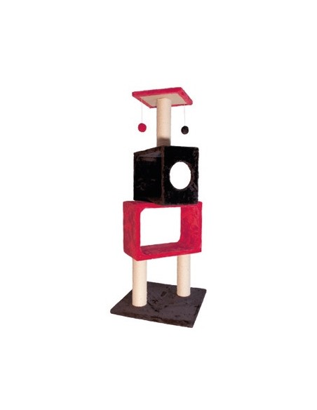 RASCADOR ROJO Y NEGRO 50x50x124cm.