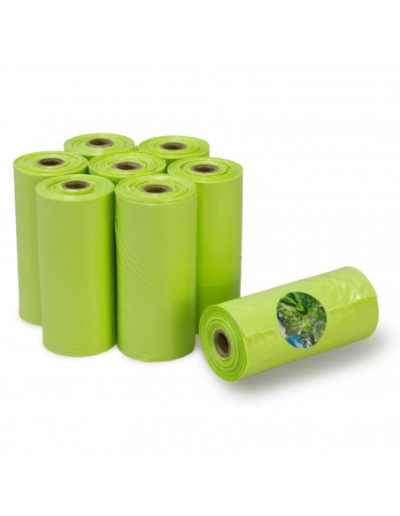 BOLSAS BIOCOMPOSTABLES 8 Rollos x 15 bolsas.