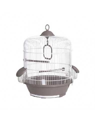 JAULA PAJARO 716 BLANCA GRIS 31.5x40cm.