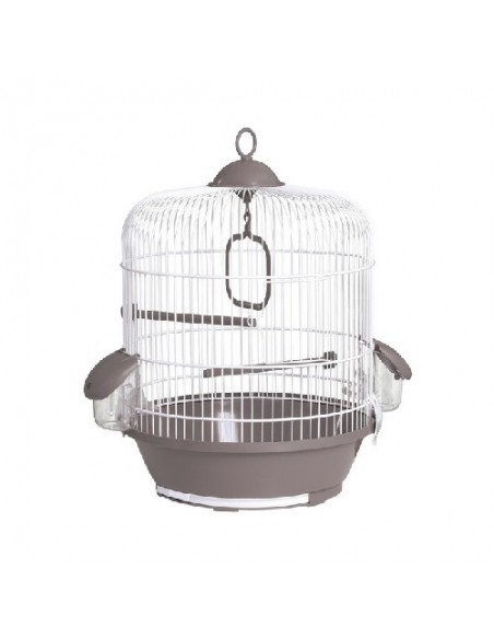 JAULA PAJARO 716 BLANCA GRIS 31.5x40cm.