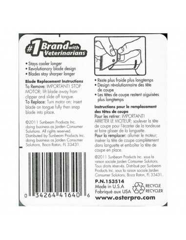 OSTER CUCHILLA Size 4F Corte 9,50 mm