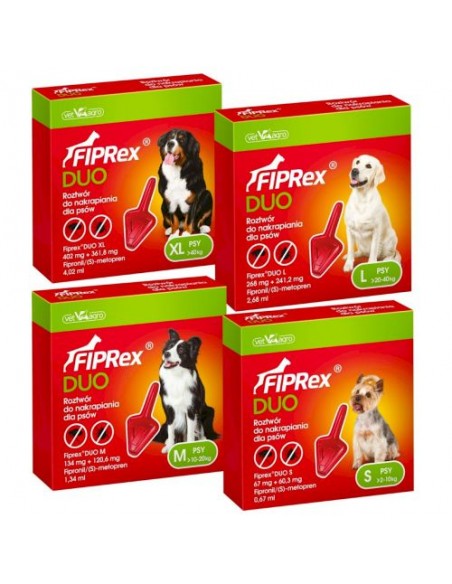 PIPETAS FIPREX DUO -M- 10 a 20 Kg.