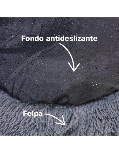 CAMA REDONDA SUAVE GRIS OSCURO 50cm.