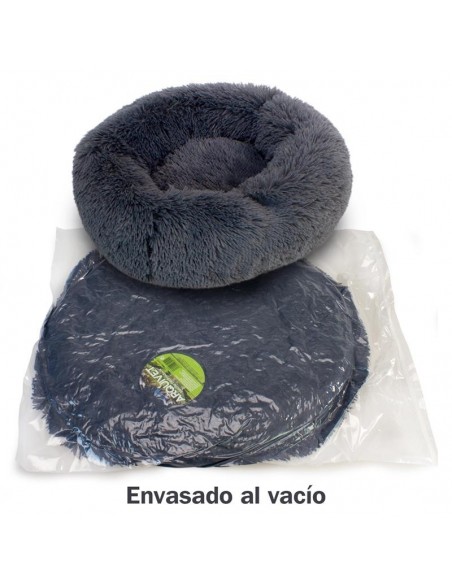 CAMA REDONDA SUAVE GRIS OSCURO 70cm.