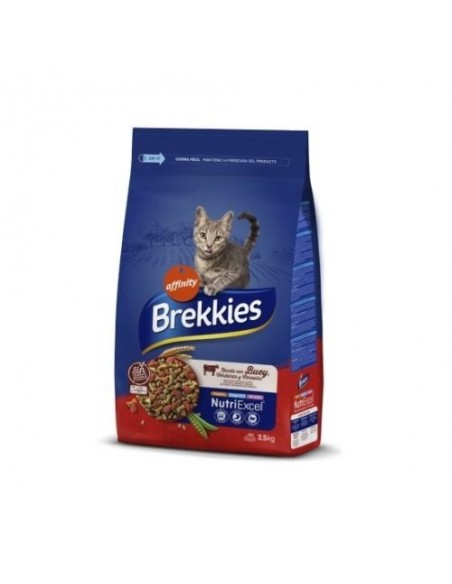 BREKKIES CAT RECETA CON BUEY 15 KG.