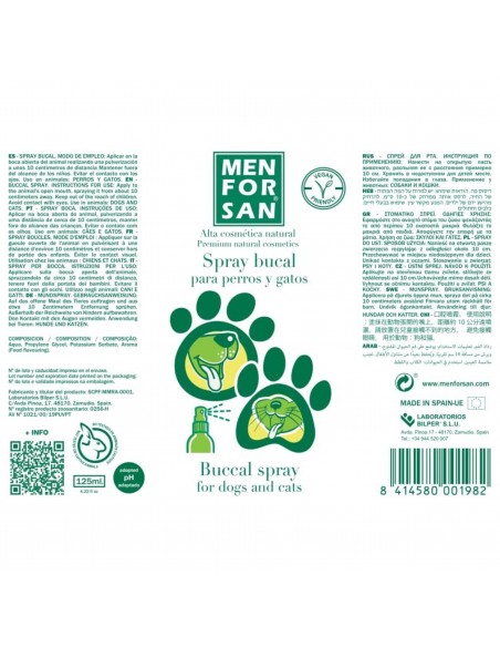Menforsan Spray Bucal 125 ml. Perros y Gatos