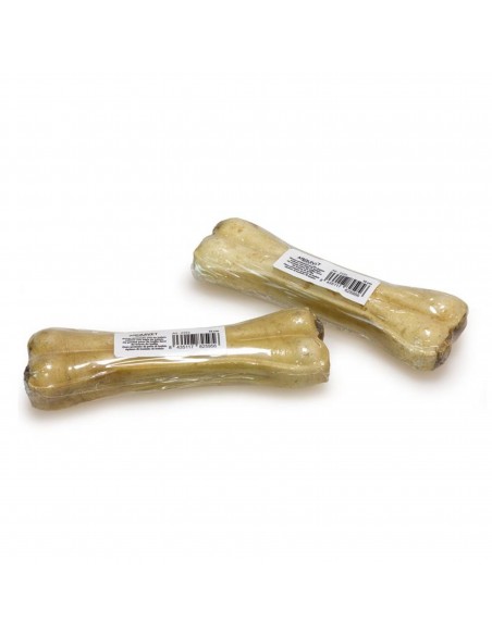 Hueso prensado Piel Bufalo relleno con tripa 15cm. Hueso prensado Piel Bufalo relleno con tripa 15cm.