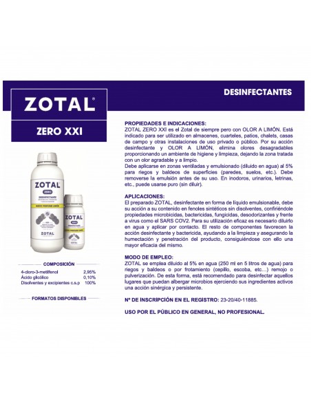 ZOTAL ZERO Limon 1 Litro. ZOTAL ZERO Limon 1 Litro.