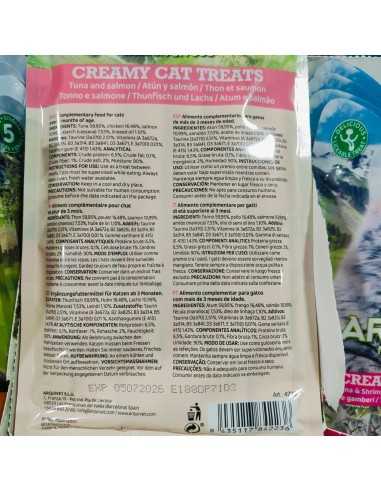 Snack CREMOSO de atún y SALMON (bolsa 5 sobres de 14 g)