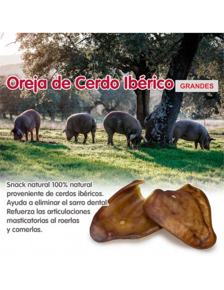 OREJAS de Cerdo IBERICO X-Large +60gr. Bolsa 30 Uds.