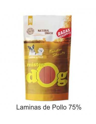 Snack LAMINAS De POLLO 70 gr. Mister Dog
