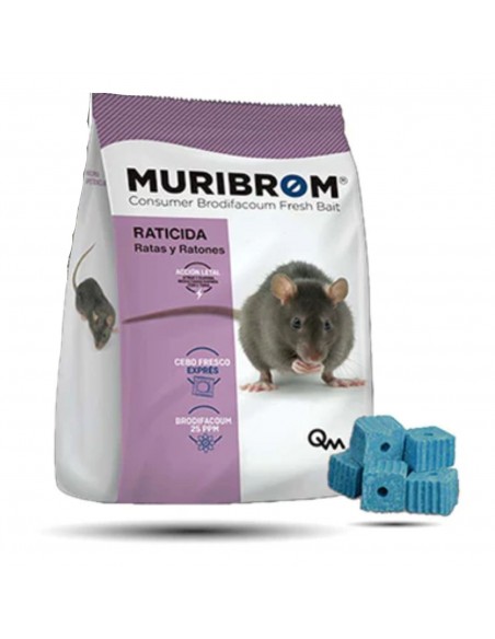 RATICIDA MURIBROM BLOQUE. Bolsa 200 gr.