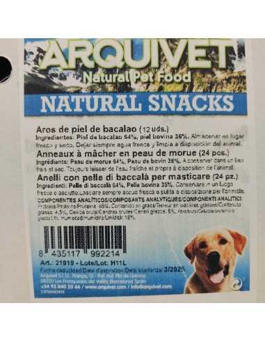 AROS masticables de Piel de BACALAO 12 Uds..