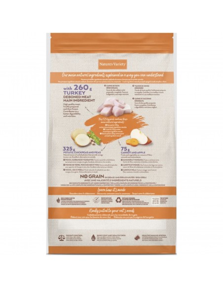 NATURES VARIETY CAT NO GRAIN STERILI PAVO 1.25Kg