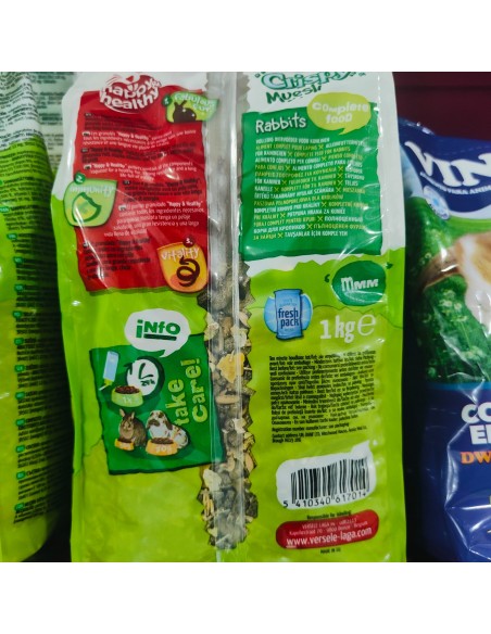 CONEJO CRISPY MUESLI 10 KG. VERSELE-LAGA