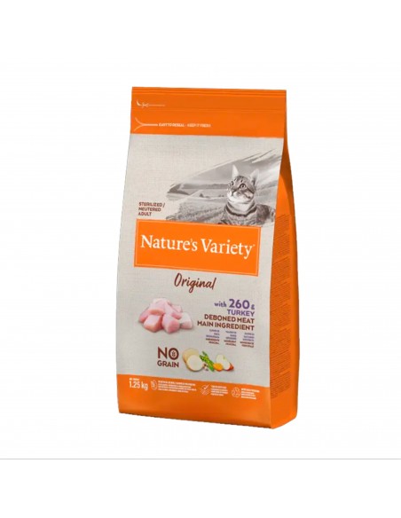 NATURES VARIETY CAT NO GRAIN STERILI PAVO 3 Kg