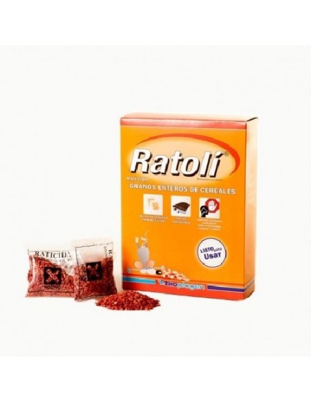 RATICIDA CEREALES 20 KG.Granel Bolsas 25gr.